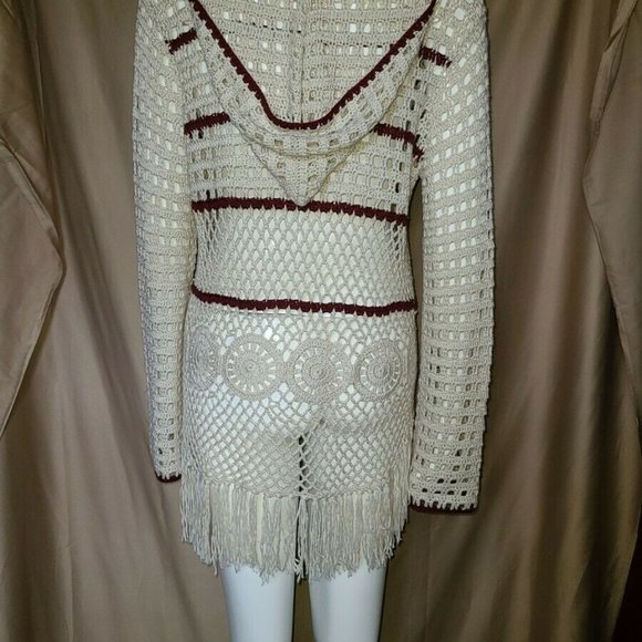 Altar’d State Crochet Knit Top Pullover Hoodie M - Picture 2 of 4
